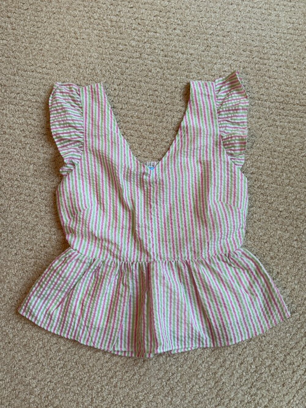 Draper James Sleeveless Ruffle Top -- Small